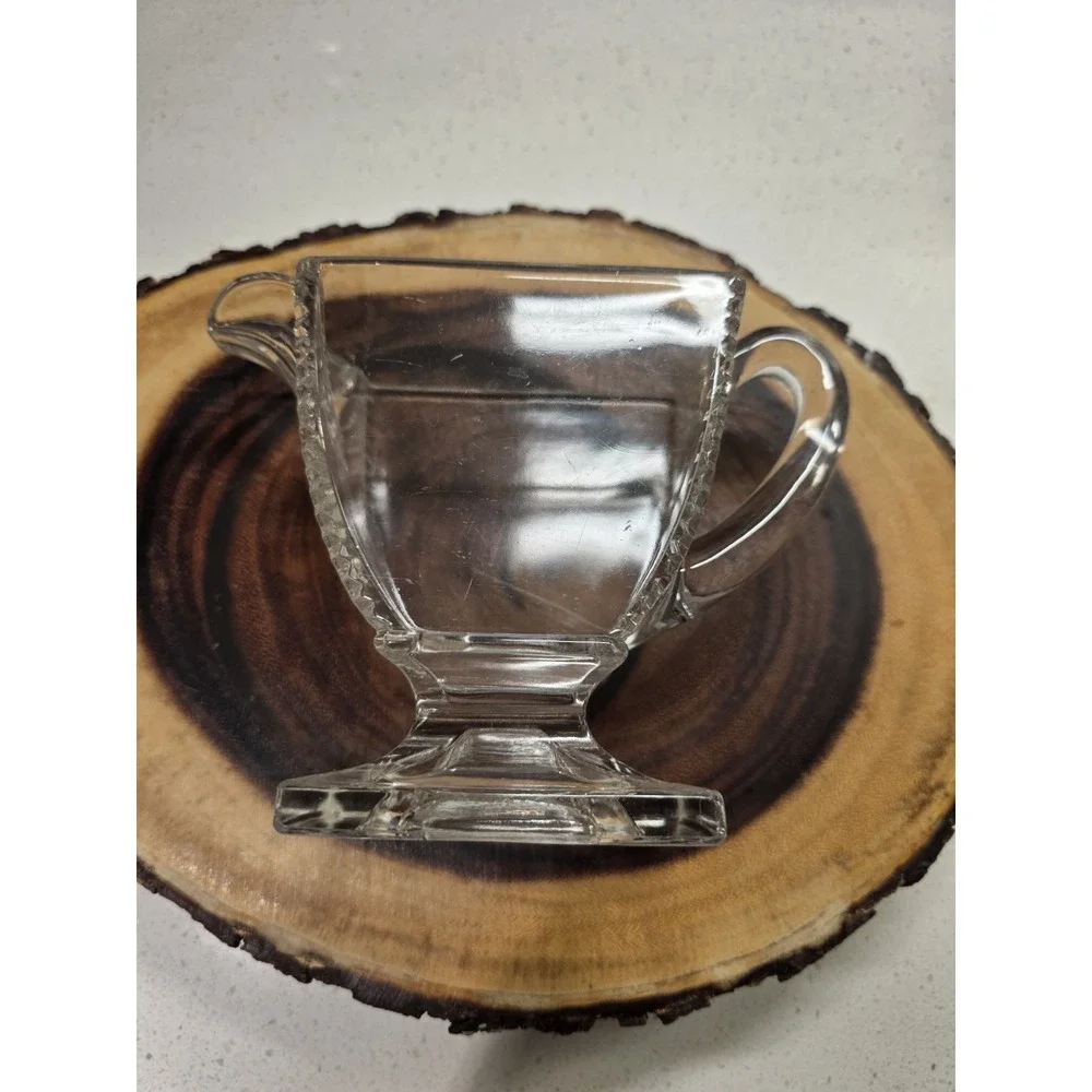 Riverside Glass EAPG Jersey Lily Creamer And Sugar Compote Antique 1880's Footed